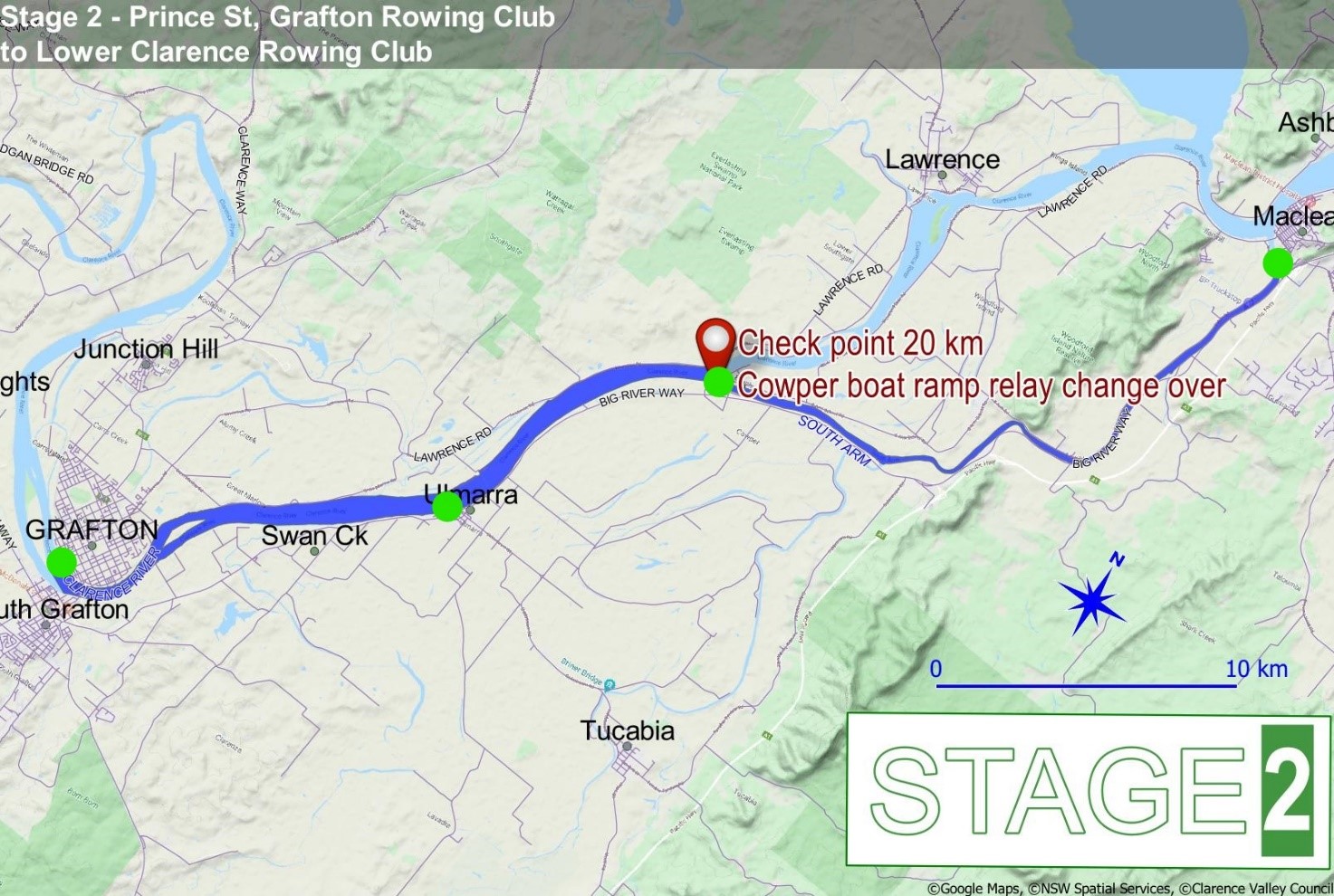 Race Map3 of Clarence100