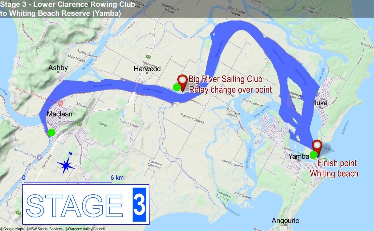Race Map4 of Clarence100